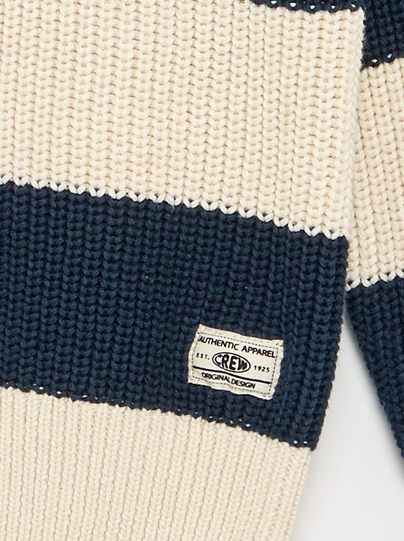 Maglione a maniche lunghe e a righe Blu - Kiabi