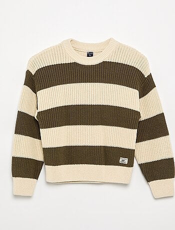 Maglione a maniche lunghe e a righe