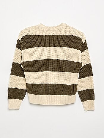 Maglione a maniche lunghe e a righe