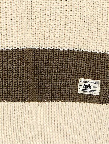 Maglione a maniche lunghe e a righe