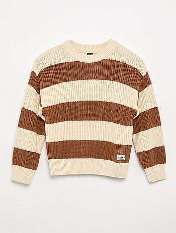 Maglione a maniche lunghe e a righe