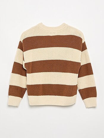 Maglione a maniche lunghe e a righe
