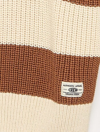 Maglione a maniche lunghe e a righe
