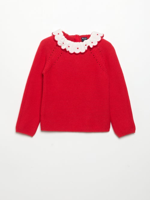 Maglione a maniche lunghe e collo fantasia - Kiabi
