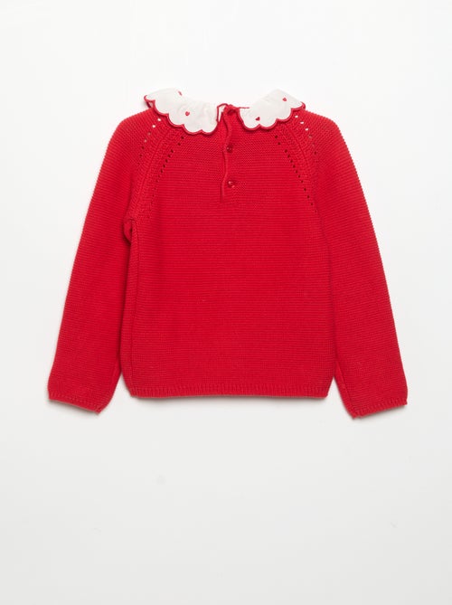 Maglione a maniche lunghe e collo fantasia - Kiabi