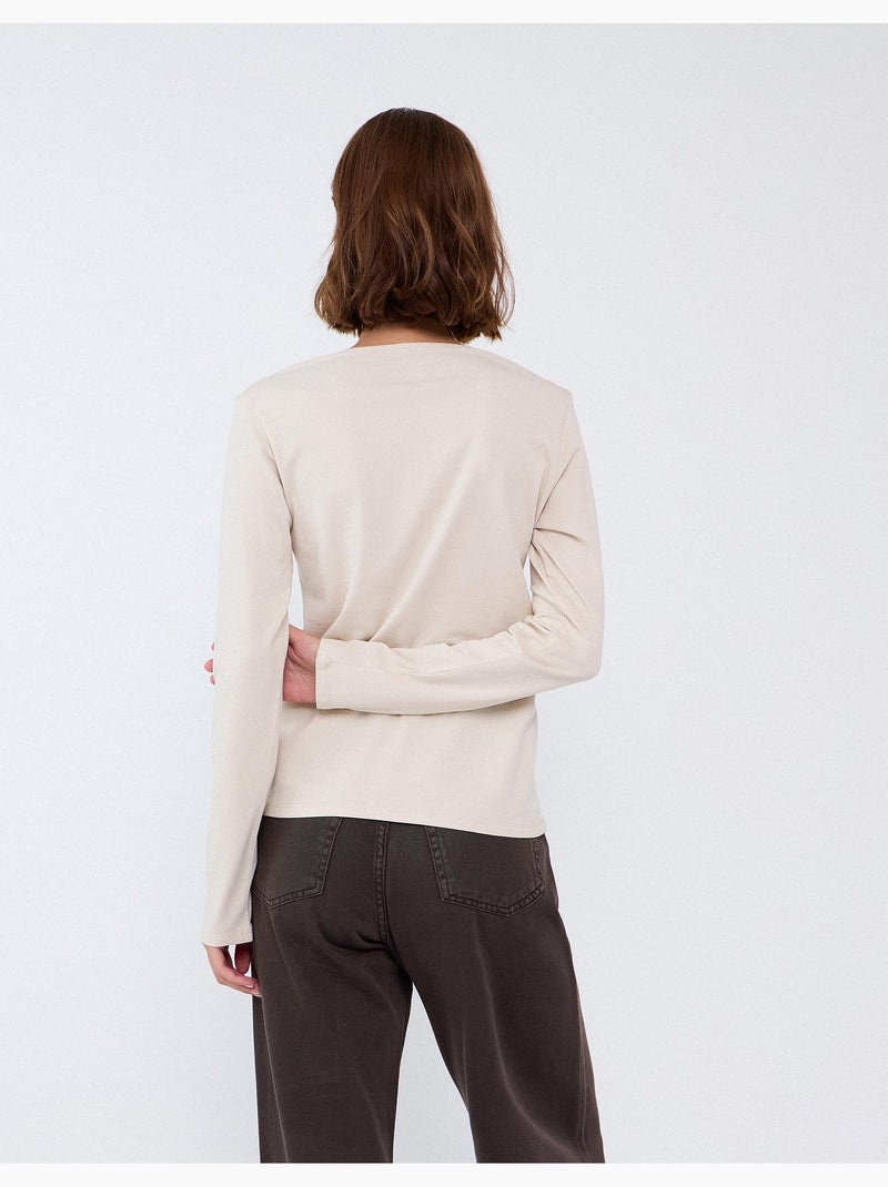 Maglione a maniche lunghe, mo fashion Beige - Kiabi
