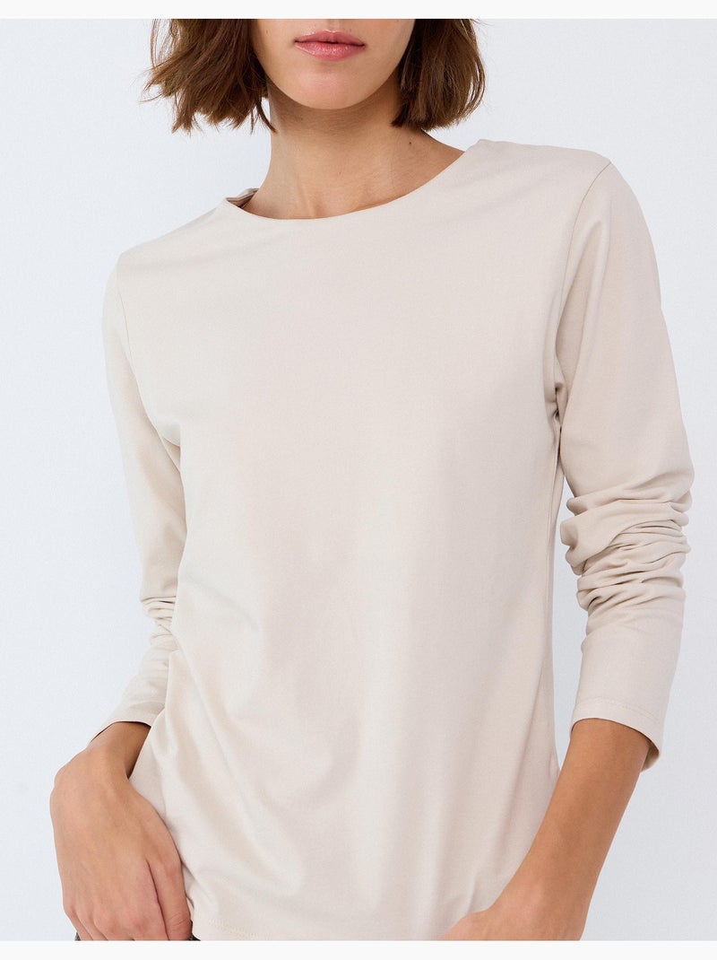 Maglione a maniche lunghe, mo fashion Beige - Kiabi