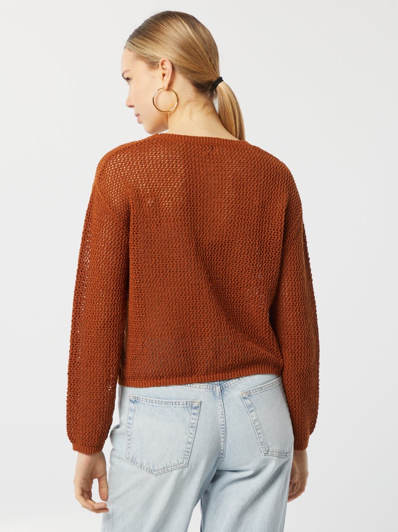 Maglione a rete ARANCIONE - Kiabi