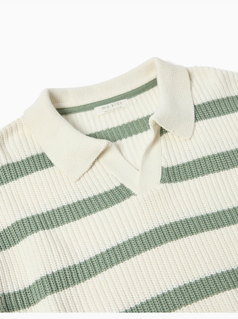 Maglione a righe a maglia, MO Fashion Bianco Verde - Kiabi