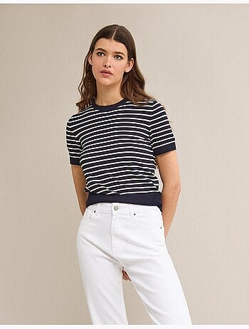 Maglione a righe a maglia, MO Fashion