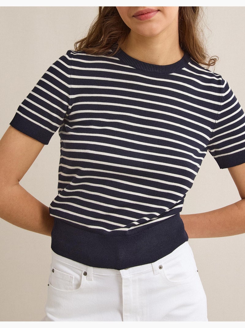 Maglione a righe a maglia, MO Fashion Blu - Kiabi
