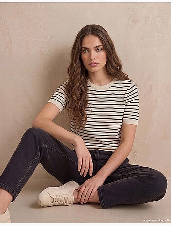Maglione a righe a maglia, MO Fashion