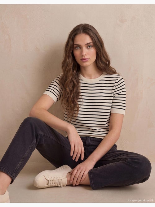 Maglione a righe a maglia, MO Fashion - Kiabi Maglione a righe a maglia, MO Fashion - Kiabi