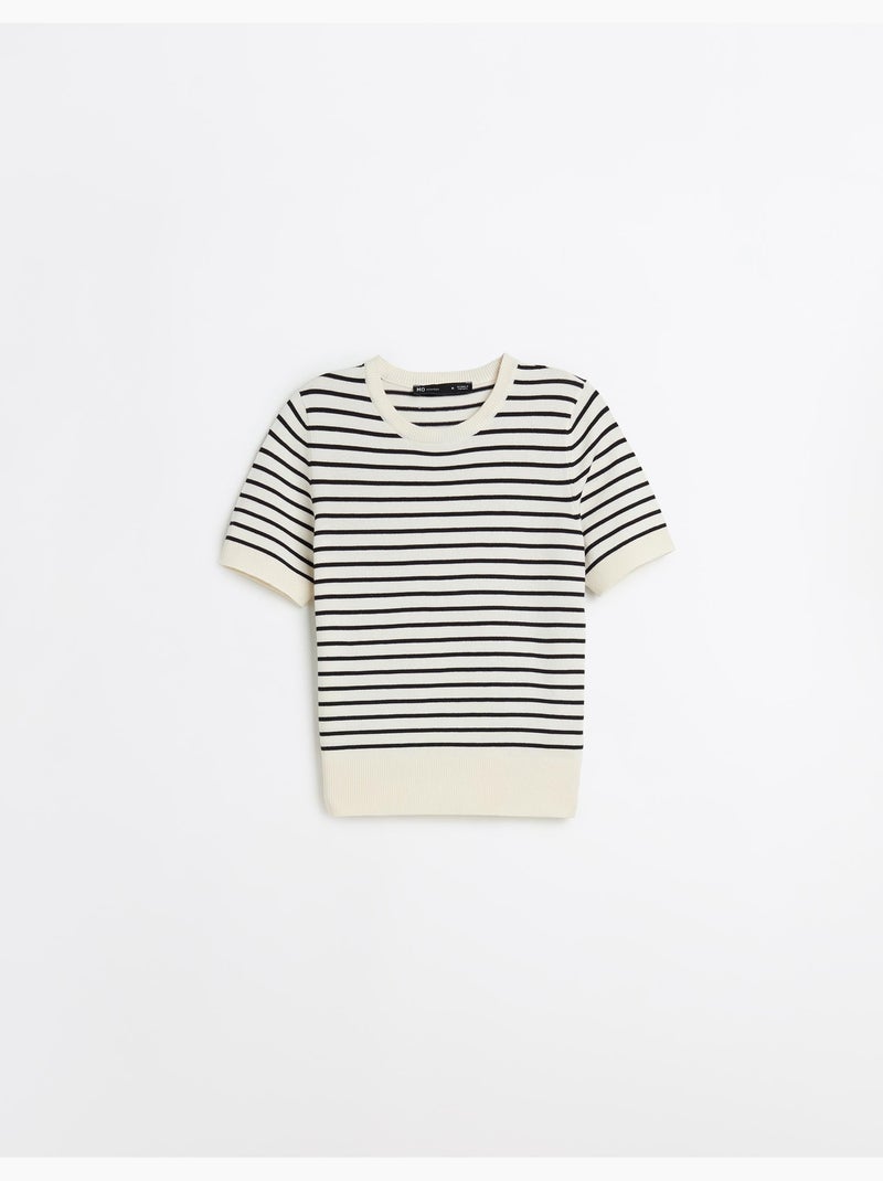 Maglione a righe a maglia, MO Fashion Ecru - Kiabi