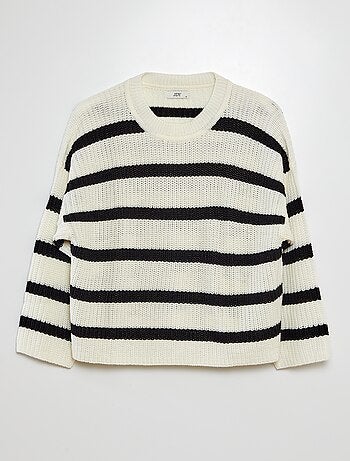 Maglione a righe a maniche lunghe con scollo tondo 'JDY'