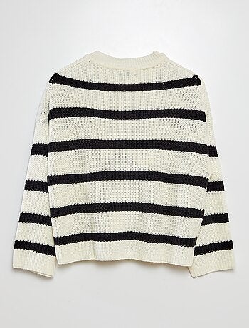 Maglione a righe a maniche lunghe con scollo tondo 'JDY'