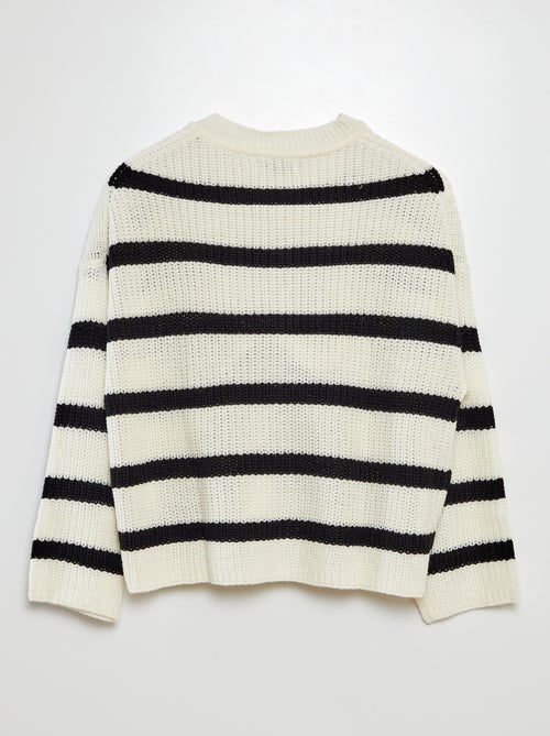 Maglione a righe a maniche lunghe con scollo tondo 'JDY' - Kiabi