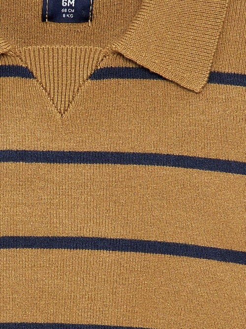 Maglione a righe a maniche lunghe e collo polo - Kiabi Maglione a righe a maniche lunghe e collo polo - Kiabi