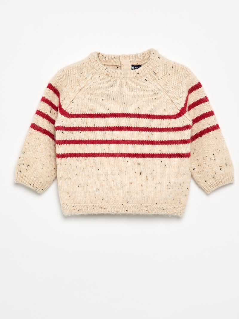 Maglione a righe Beige - Kiabi