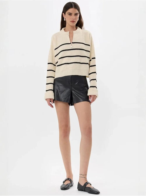 Maglione a righe con cerniera - Kiabi Maglione a righe con cerniera - Kiabi