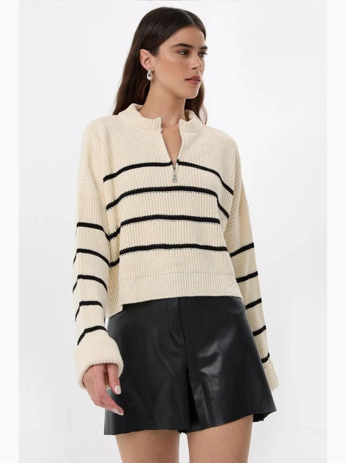 Maglione a righe con cerniera hiccup - Kiabi