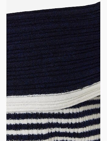 Maglione a righe con collo a cappuccio lucci