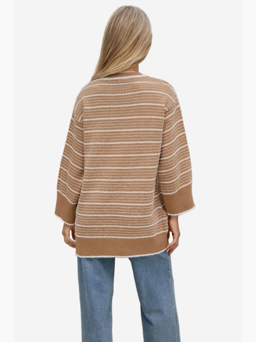 Maglione a righe con girocollo hiccup - Kiabi Maglione a righe con girocollo hiccup - Kiabi
