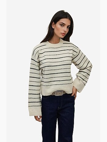 Maglione a righe con girocollo soft touch hiccup