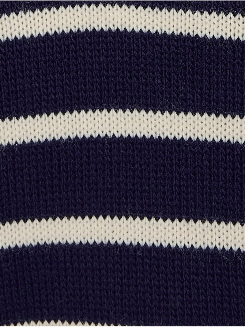 Maglione a righe con scollo a V Blu scuro - Kiabi
