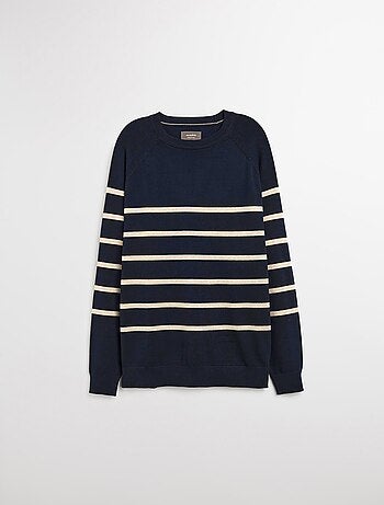 Maglione a righe da uomo a maglia, MO Fashion