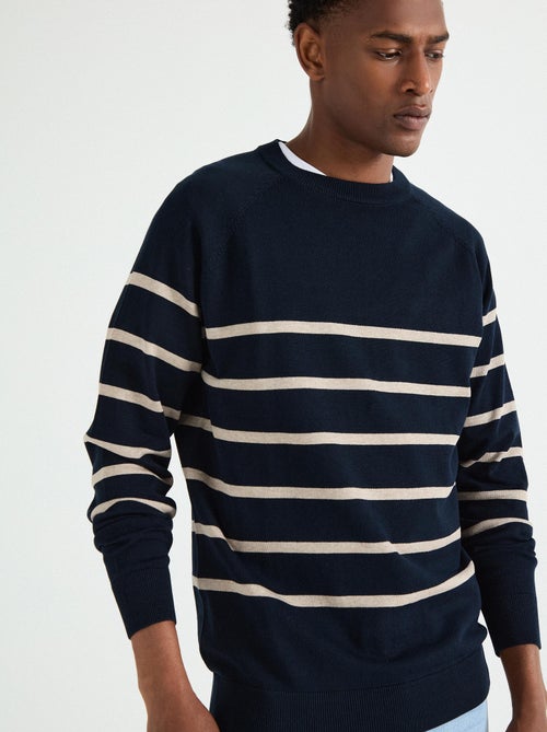Maglione a righe da uomo a maglia, MO Fashion - Kiabi