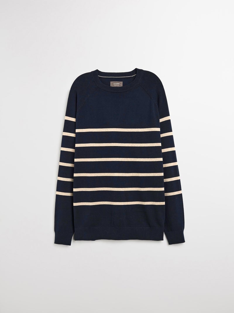 Maglione a righe da uomo a maglia, MO Fashion Blu - Kiabi