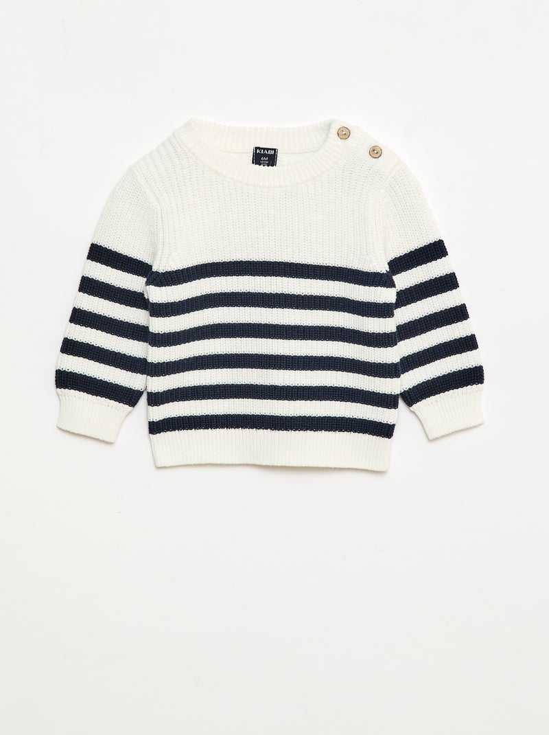 Maglione a righe in cotone Blu - Kiabi