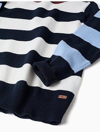 Maglione a righe in maglia