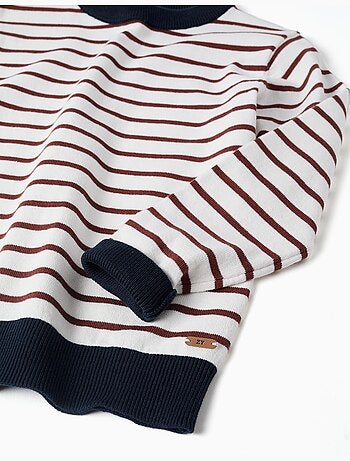 Maglione a righe in maglia