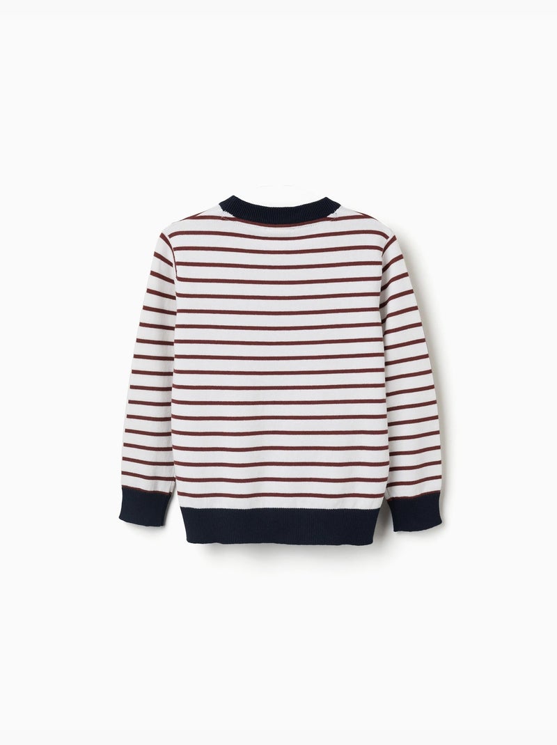 Maglione a righe in maglia Marrone - Kiabi