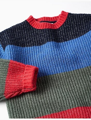 Maglione a righe in maglia