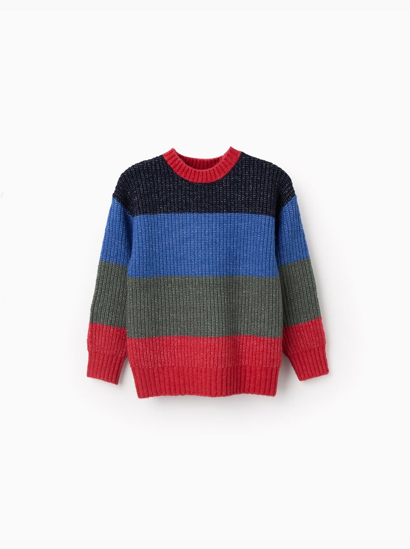 Maglione a righe in maglia Rosso - Kiabi