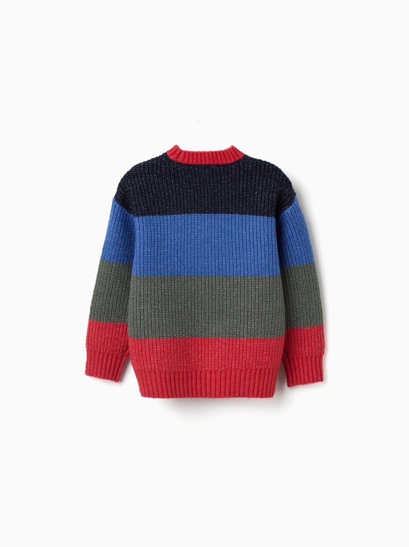 Maglione a righe in maglia Rosso - Kiabi