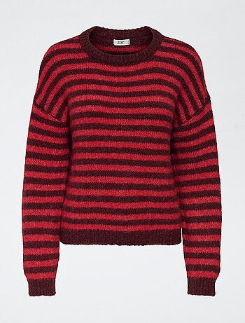 Maglione a righe 'JDY' con scollo rotondo