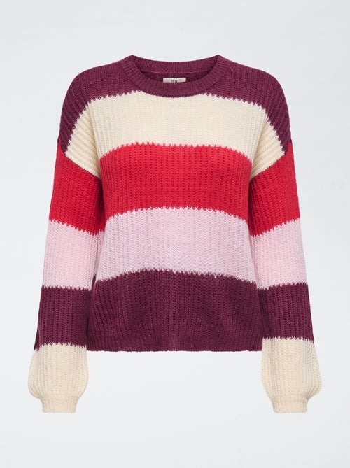 Maglione Donna A Righe Dilgul - Pullover Maniche Lunghe, Morbido Ed Elegante - Foto 5