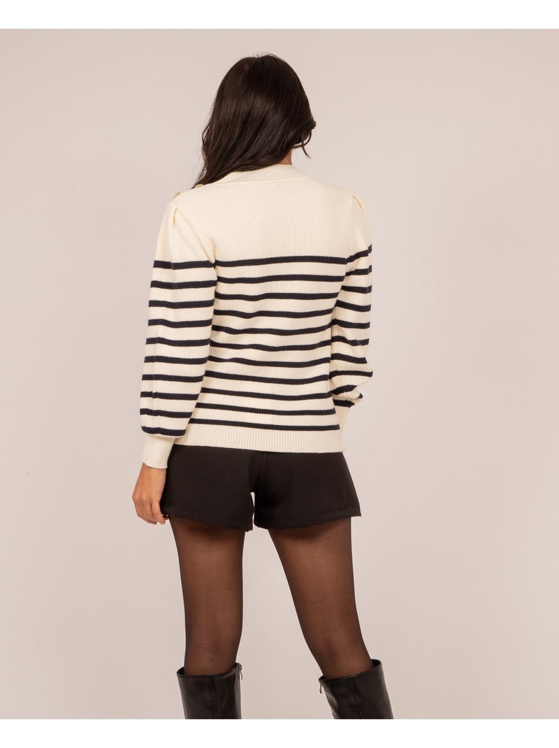 Maglione a righe KERVIGNAC Ecru - Kiabi