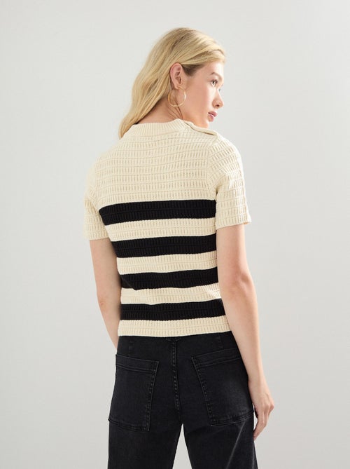 Maglione a righe lavorate a maglia, MO Fashion - Kiabi Maglione a righe lavorate a maglia, MO Fashion - Kiabi