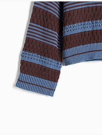 Maglione a righe lavorate a maglia, mo fashion