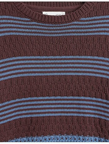 Maglione a righe lavorate a maglia, mo fashion