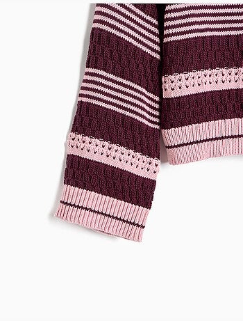 Maglione a righe lavorate a maglia, mo fashion