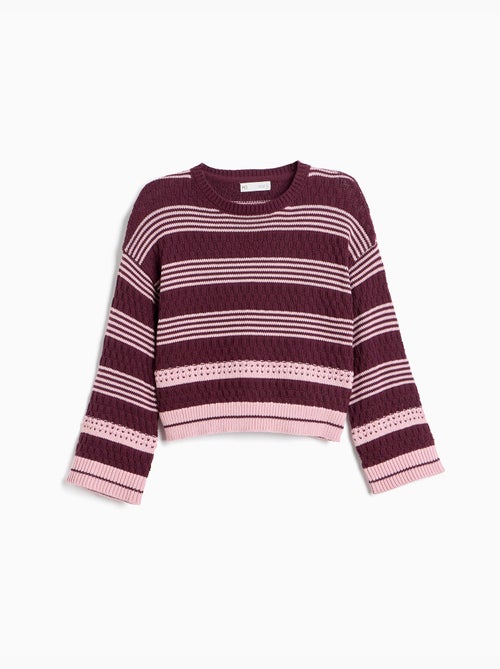 Maglione a righe lavorate a maglia, mo fashion - Kiabi