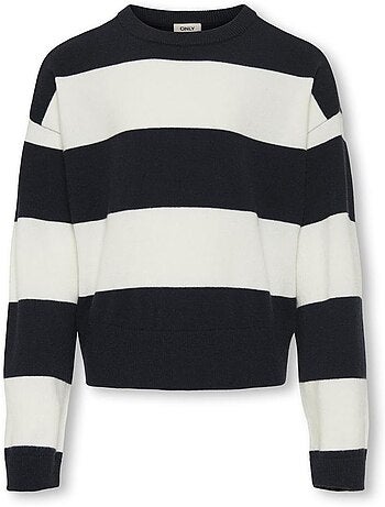 Maglione a Righe da Bambina Kids ONLY Girocollo