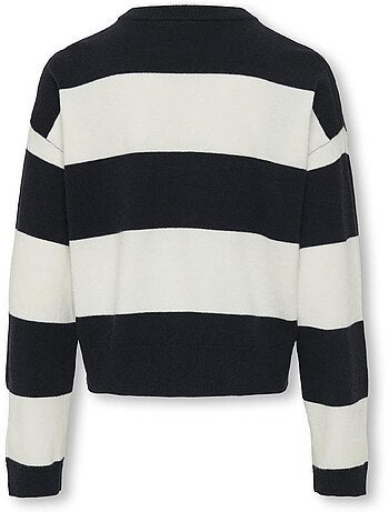 Maglione a Righe da Bambina Kids ONLY Girocollo