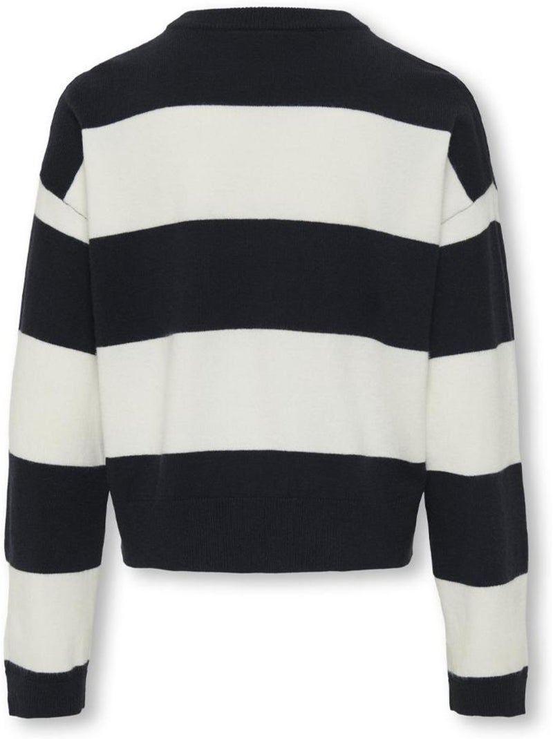 Maglione a Righe per Bambina Kids ONLY Nero - Kiabi